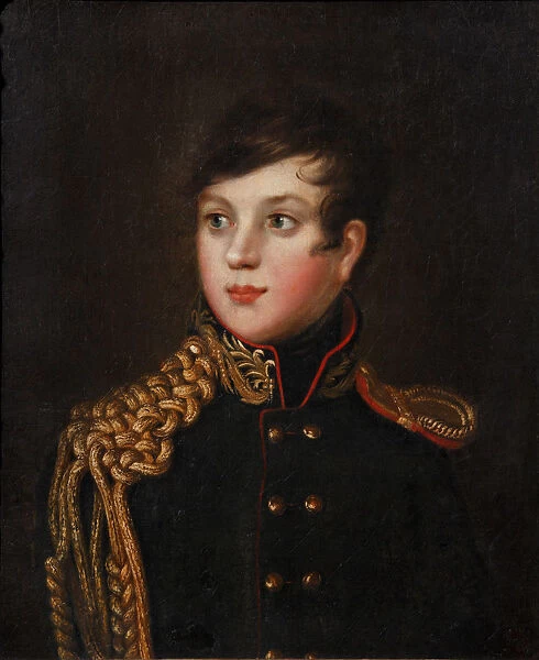 Portrait of Prince Alexander Pavlovich Stroganov (1795-1814), ca 1812. Artist: Svintsov, S. S. (active 1810s)