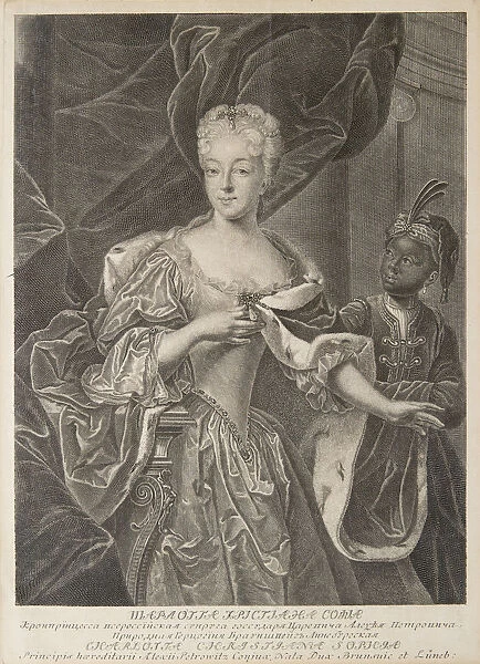 Portrait of Princess Charlotte of Brunswick-Wolfenbuttel (1694-1715), wife of Tsarevich Alexei Petro Artist: Wortmann, Christian Albrecht (1680-1760)