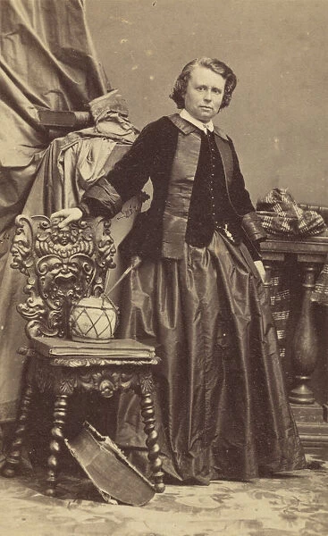 Portrait of Rosa Bonheur (1822-1899), Early 1860s. Creator: Disderi