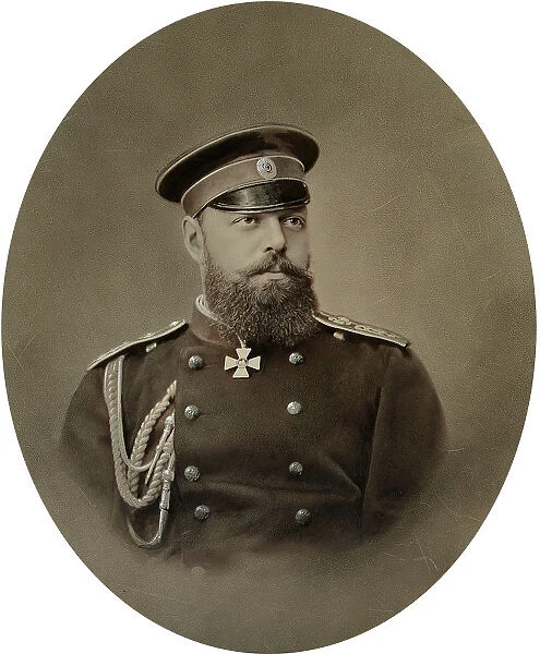 Portrait of Tsar Alexander III of Russia, early 1890s. Artist: Charles Bergamasco