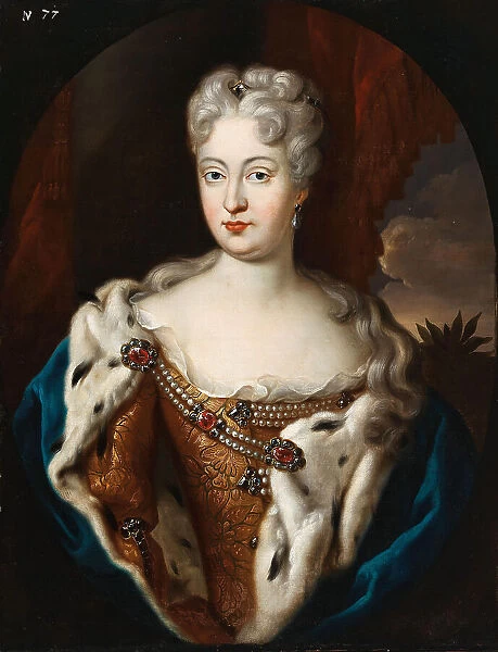 Portrait of Violante Beatrice of Bavaria (1673-1731), Grand Princess of Tuscany. Creator: Desmarées, George (1697-1776)