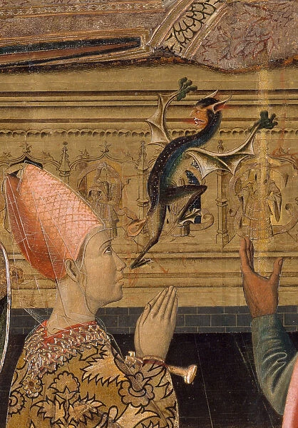 Princess Eudoxia before the Tomb of Saint Stephen (Detail). Artist: Vergos Family (active End of 15th cen. y)