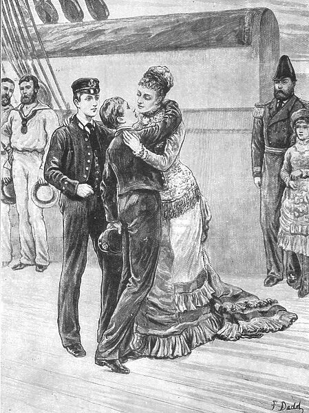 The Princess of Wales Welcoming her Sailor Sons on their Return... May 3, 1880, (1901)