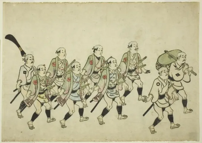 Framed Print : Hishikawa Moronobu Print: Procession of a Daimyo Framed Print : Hishikawa Moronobu Print: Procession of a Daimyo