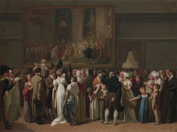 The Public Viewing Davids Coronation at the Louvre, 1810. Creator