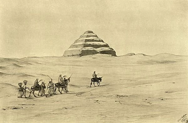 Pyramid of Djoser at Saqqara, near Cairo, Egypt, 1898. Creator: Christian Wilhelm Allers