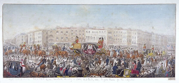 Queen Caroline travelling to St Pauls Cathedral, London, 20th November 1820 (1821)