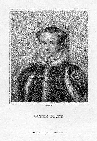 Queen Mary I of England, (1806). Artist: E Bocquet
