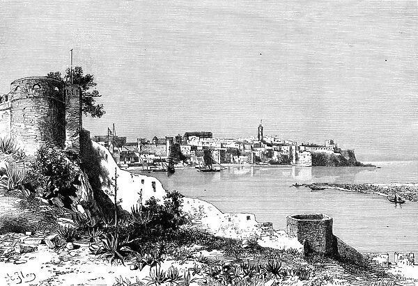Rabat and the mouth of the Bu-Regrag river, Morocco, 1895. Artist: Meunier