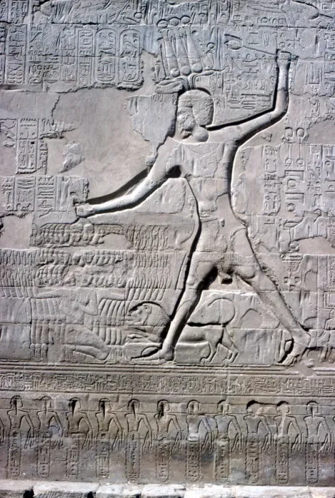 Framed Print : Print of Pharaoh smiting enemies in relief Framed Print : Print of Pharaoh smiting enemies in relief