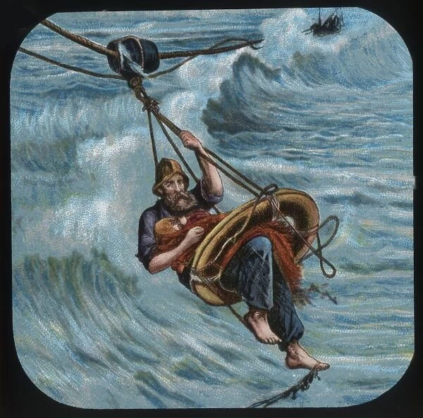 To the rescue: the life-buoy, c1900. Creator: Unknown