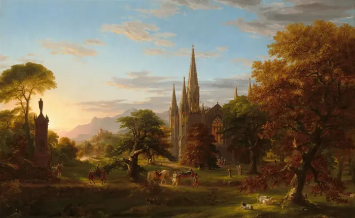Framed Print : Thomas Cole's The Return, 1837 Print Framed Print : Thomas Cole's The Return, 1837 Print