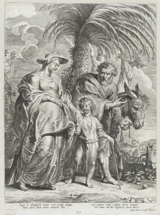 Framed Print : Print of The Return from Egypt, ca. 1705-24