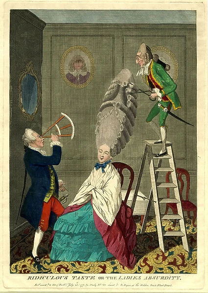Ridiculous taste or the ladies absurdity, 1771. Artist: Darly, Matthew (Matthias) (c. 1720-c. 1781)