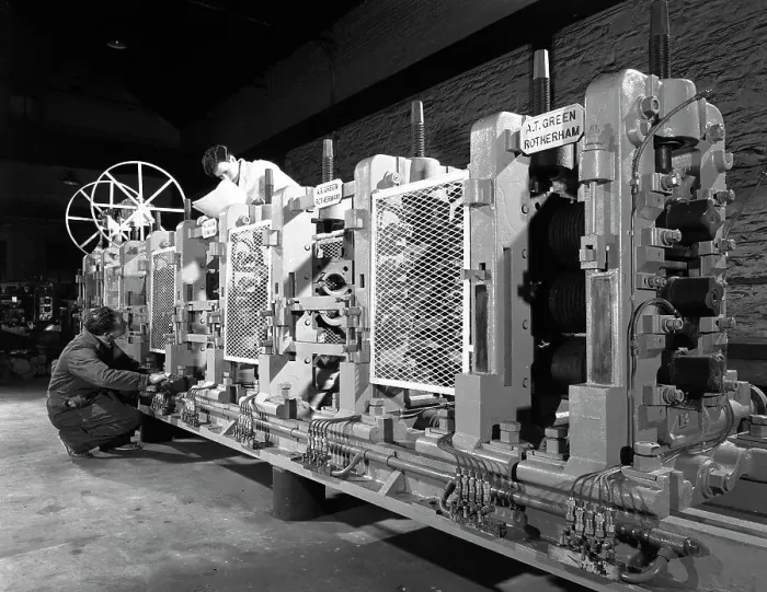 Framed Print : Neepsend Rolling Mill Print, Sheffield, 1963 Framed Print : Neepsend Rolling Mill Print, Sheffield, 1963