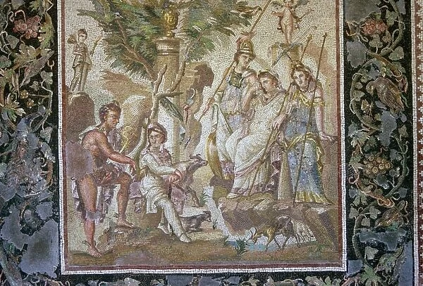 Roman mosaic of the judgement of Paris