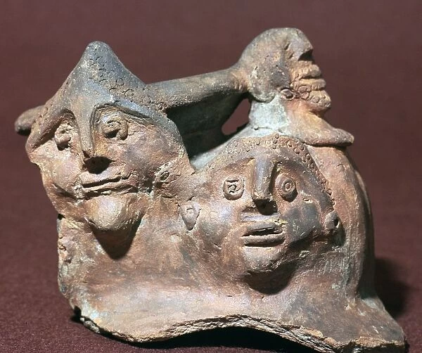 Romano-Celtic pot with human heads, 3rd century