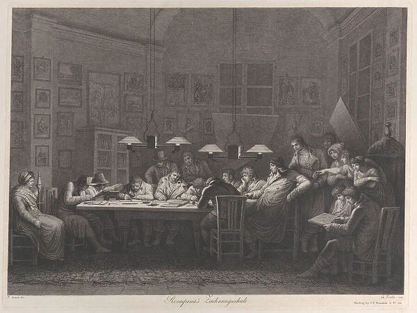 Rosaspinas drawing academy, 1811. Creator: Giulio Tomba