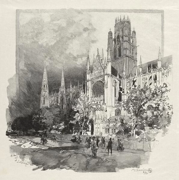 Rouen Illustre: Eglise Saint Ouen, 1896. Creator: Auguste Louis Lepere (French