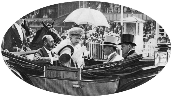 Framed Print : The Royal Arrival at Ascot Print, c1930s Framed Print : The Royal Arrival at Ascot Print, c1930s