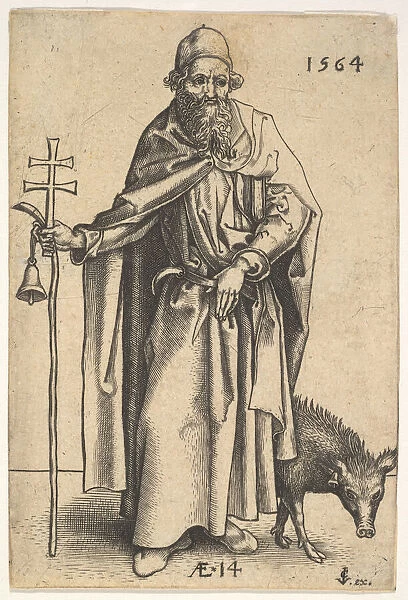 Saint Anthony, 1564. Creators: Hieronymous Wierix, Jan Wierix