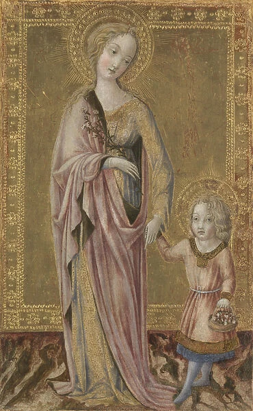 Saint Dorothy and the Infant Christ, ca 1460. Artist: Francesco di Giorgio Martini (1439-1501)