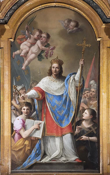 Saint Louis IX of France between History and Faith, 1677-1679. Creator: Bricci, Plautilla (1616-1705)
