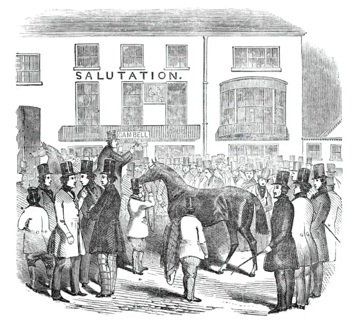 Framed Print : The Salutation, Doncaster 1844 Print Framed Print : The Salutation, Doncaster 1844 Print
