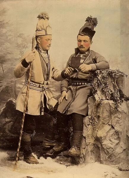 Two Sami men, 1890-1900. Creator: Helene Edlund