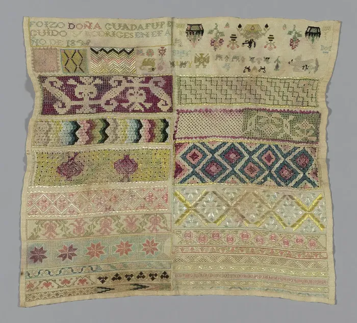 Framed Print : 19th Century Spanish Sampler Print