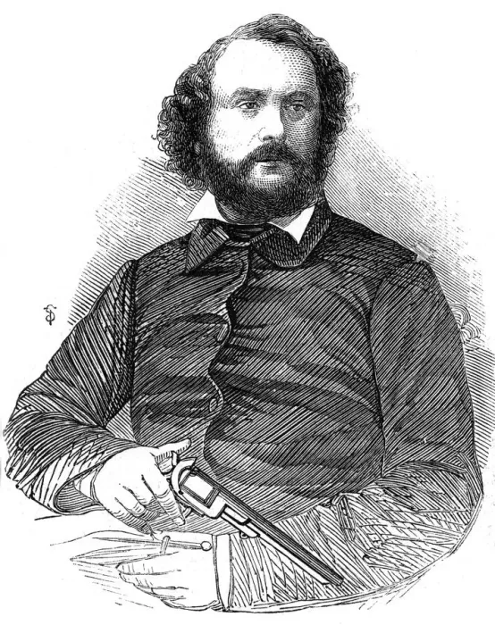 Framed Print : Samuel Colt Print, 1856 Framed Print : Samuel Colt Print, 1856