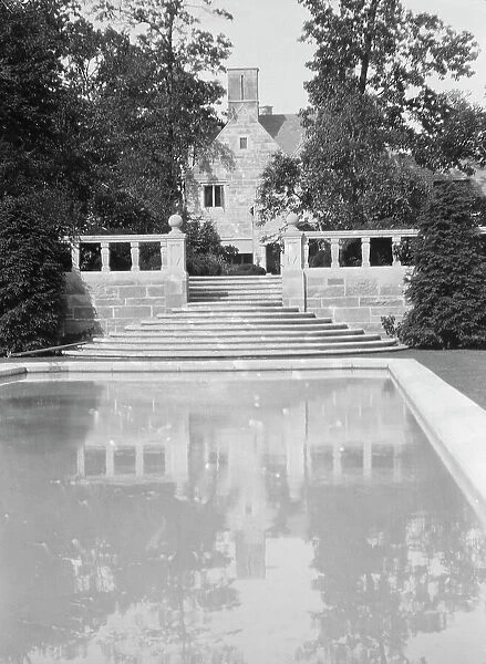 Savage, Samuel A. Mrs. residence and garden, 1929 June 3. Creator: Arnold Genthe