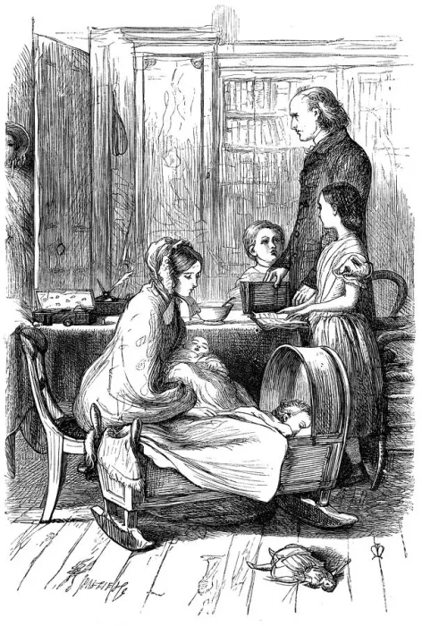 Framed Print : Print of The Rev and Mrs Crawley at Home Framed Print : Print of The Rev and Mrs Crawley at Home