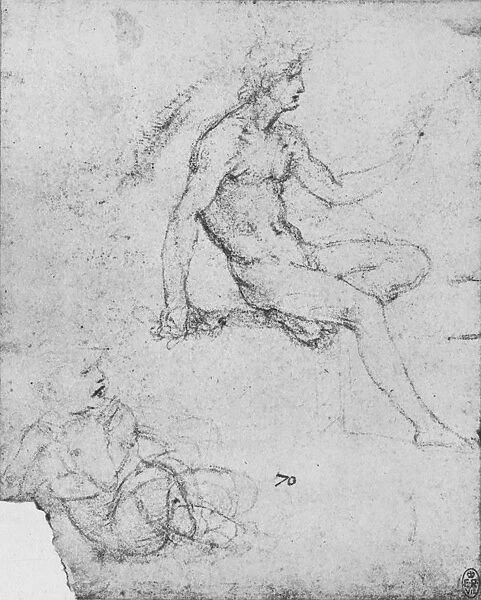 Seated Nude with Child with Lamb, c1480 (1945). Artist: Leonardo da Vinci