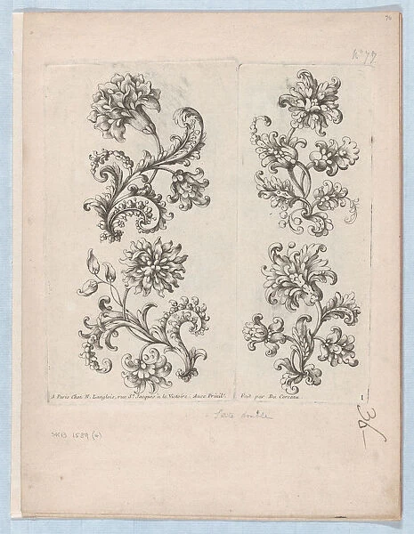 Series of Small Flower Motifs, Plate 1, ca. 1670-85. ca. 1670-85