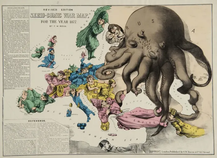 Framed Print : 1877 Serio-Comic War Map Print, State History Museum Collection Framed Print : 1877 Serio-Comic War Map Print, State History Museum Collection