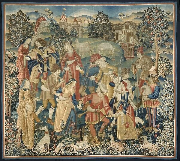 Shepherds in a Round Dance, around 1500. Creator: Unknown