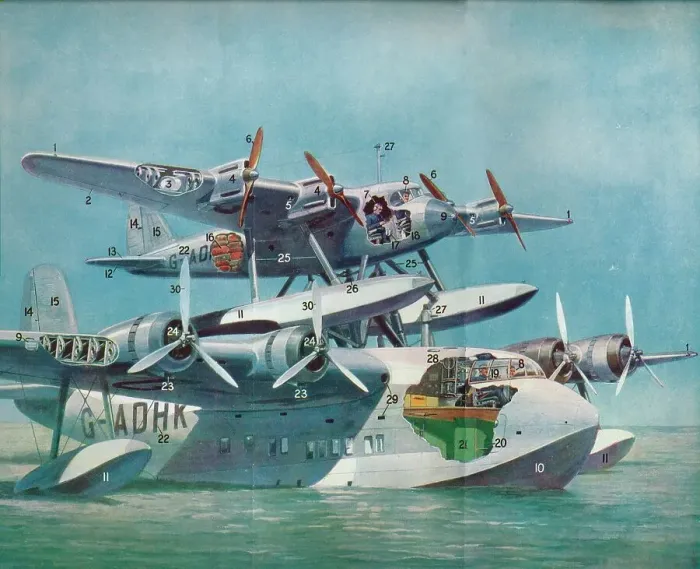 Framed Print : The Short-Mayo Composite Aircraft Print, c1937 Framed Print : The Short-Mayo Composite Aircraft Print, c1937