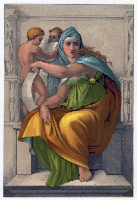 Framed Print : The Sibyl of Delphi Print Framed Print : The Sibyl of Delphi Print