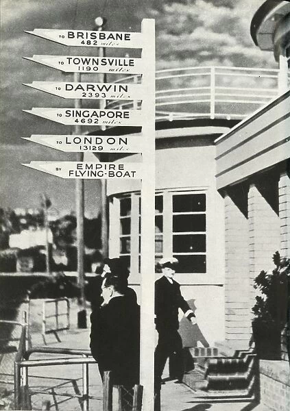 Signpost at Rose Bay, Sydney, Australia, c1939-c1944 (1946). Creator: Unknown