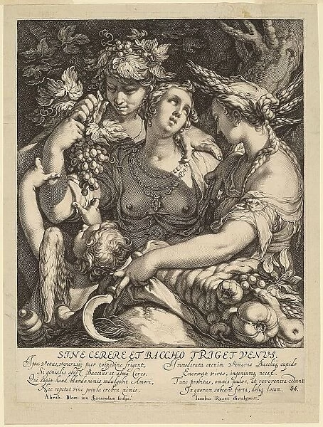 Sine Cerere et Baccho Friget Venus, c. 1600. Creator: Jan Saenredam