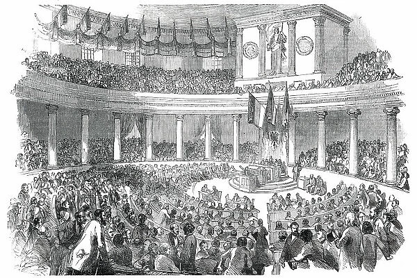 Sitting of the Peace Congress in the Paul's-Kirche, at Frankfort, 1850. Creator: Unknown