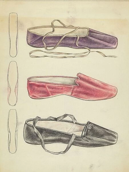 Slippers, c. 1940. Creator: Melita Hofmann