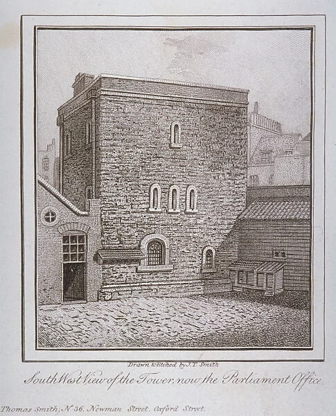 South-west view of the Jewel Tower, Old Palace Yard, Westminster, London, c1805. Artist
