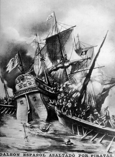 Spanish Galleon assaulted, (17th century ), 1920s
