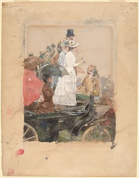Spectators at the Grand Prix, 1888. Creator: Frederick Childe Hassam