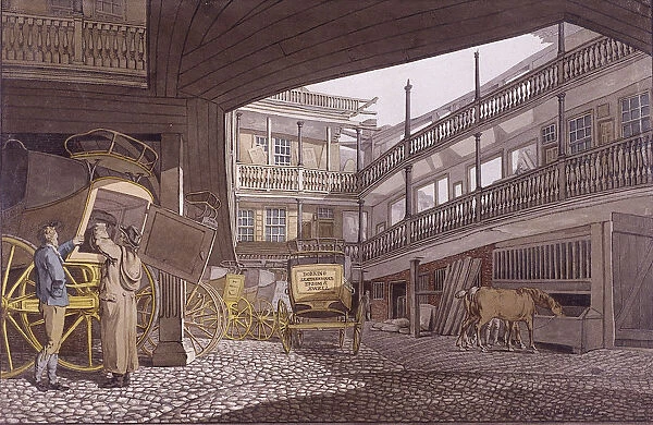The Spread Eagle, Gracechurch Street, London, 1814. Artist: Robert Blemmell Schnebbelie