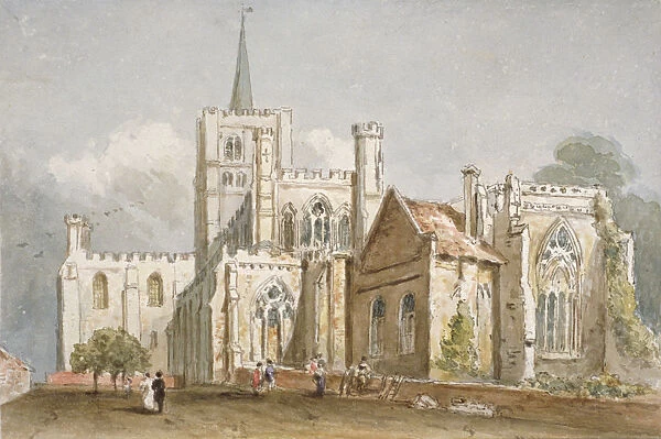 St Albans Cathedral, Hertfordshire, c1830