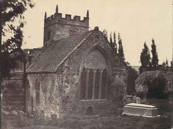St. Cyriac Church at Lacock Abbey, 1850s. Creator: Unknown