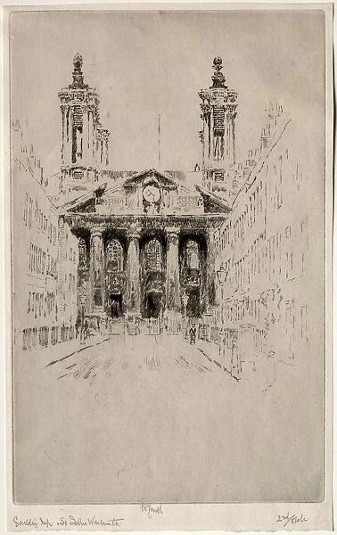 St. Johns, Westminster, 1895. Creator: Joseph Pennell (American, 1857-1926)